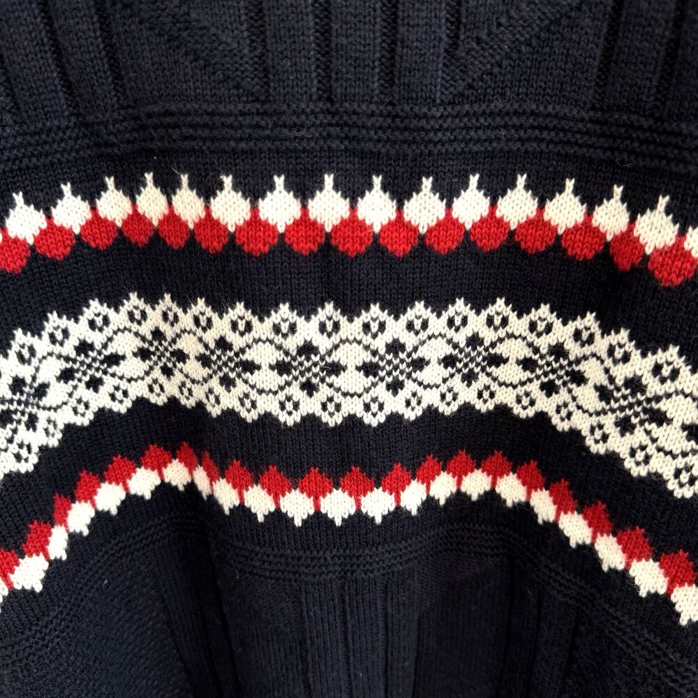 Vtg Nautica Mens XXL Knit Sweater Blue Red Fair Isle Nordic Preppy Y2K 90s Ski - Picture 5 of 11